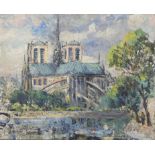 FERGUS O'RYAN RHA (1911-1989) Notre Dame, Paris Oil on board, 38 x 47.3cm Signed; inscribed