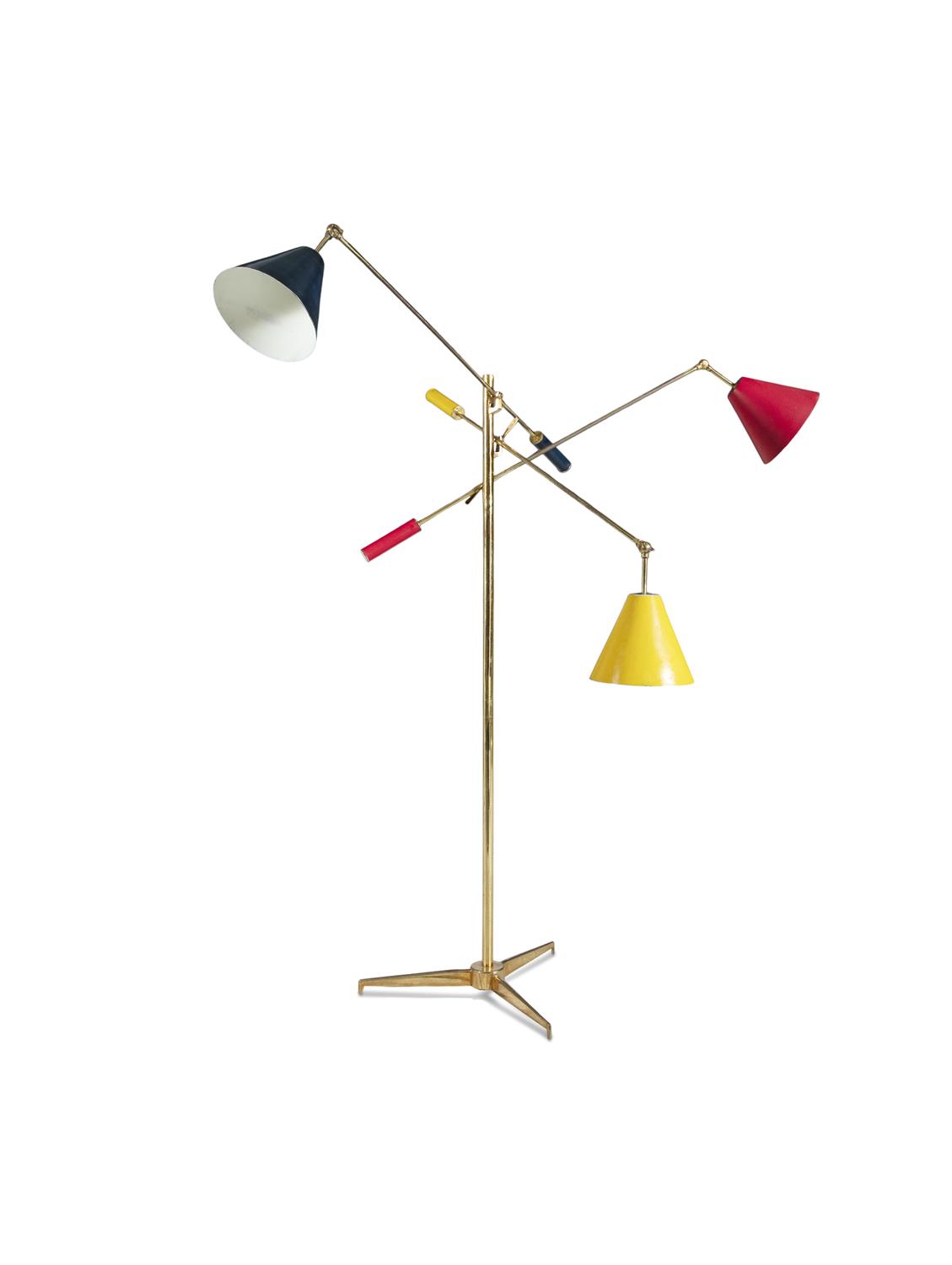 ANGELO LELLI A 'Model 12128' triennale floor lamp by Angelo Lelli, for Arredoluce, - Image 2 of 4