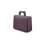 CARTIER A burgundy leather vanity suitcase by Cartier, with maker's label, c.1940s, 26 x 33 x 14cm