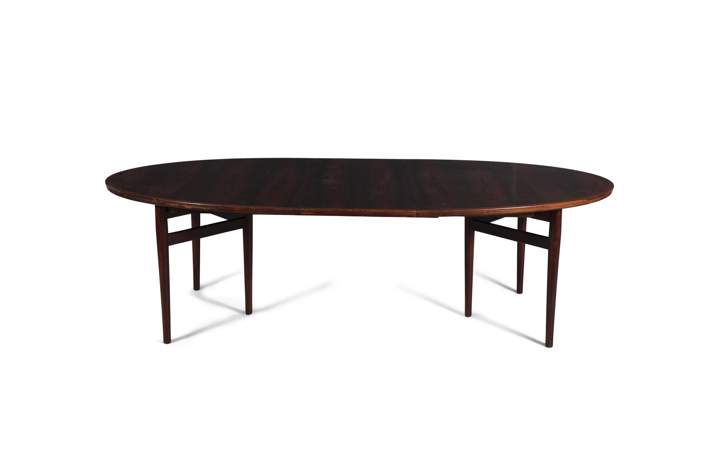 ARNE VODDER (1926-2009) A rosewood 'model 212' extending oval dining table by Arne Vodder, - Image 4 of 6