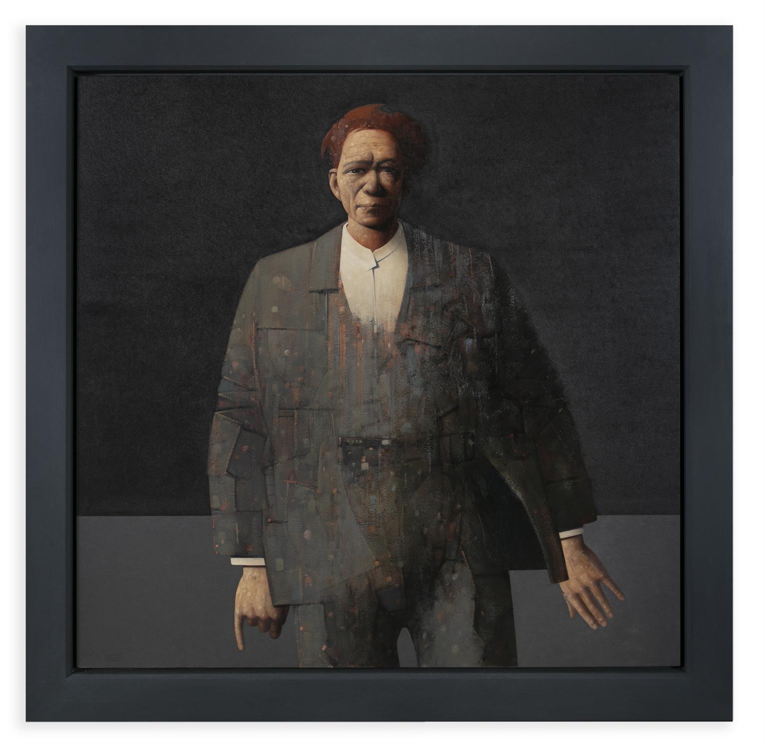 JOHN BOYD (b. 1957) Ad Hominum Oil on board 96 x 96cm Signed - Image 2 of 4