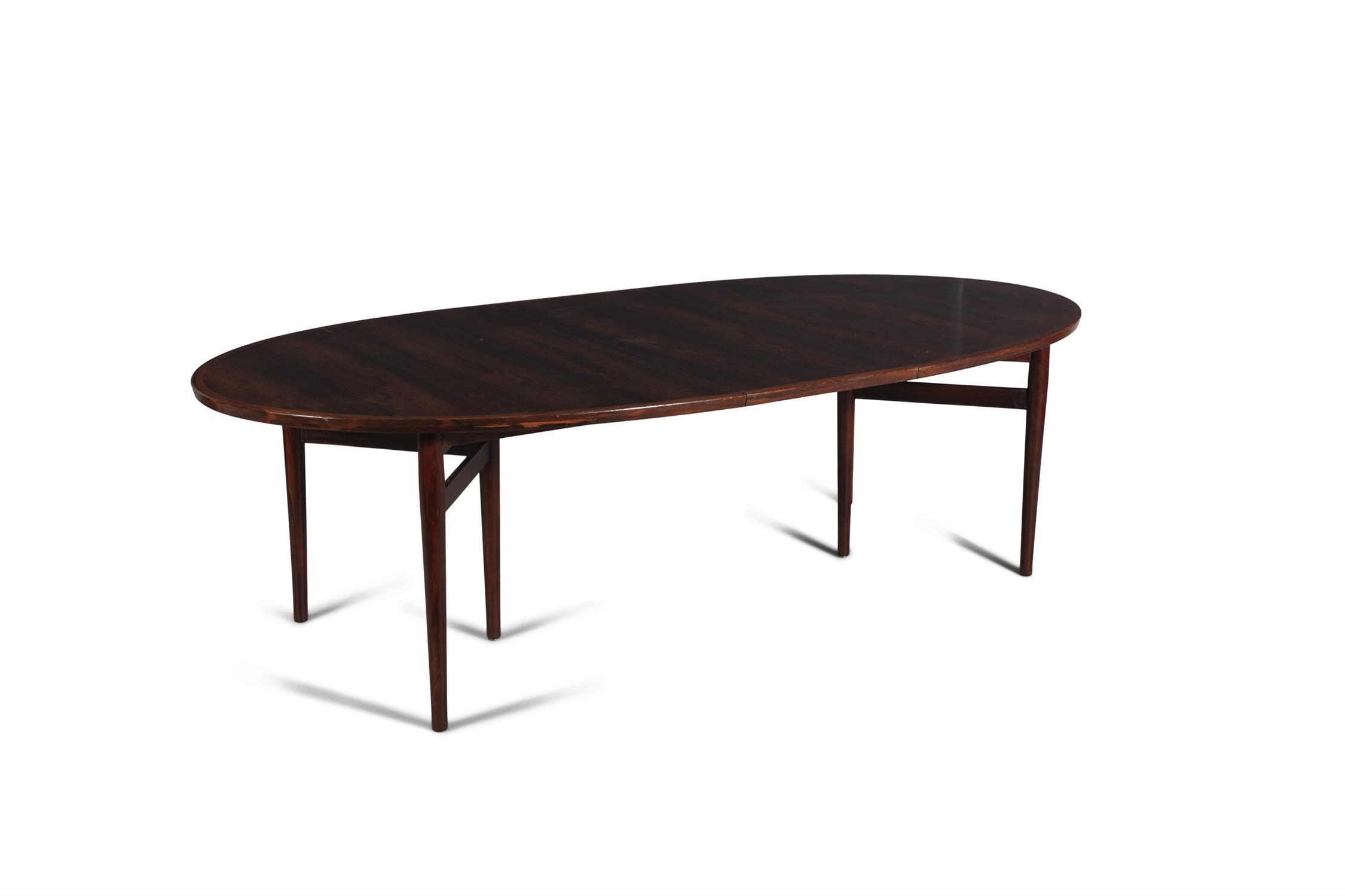 ARNE VODDER (1926-2009) A rosewood 'model 212' extending oval dining table by Arne Vodder, - Image 3 of 6