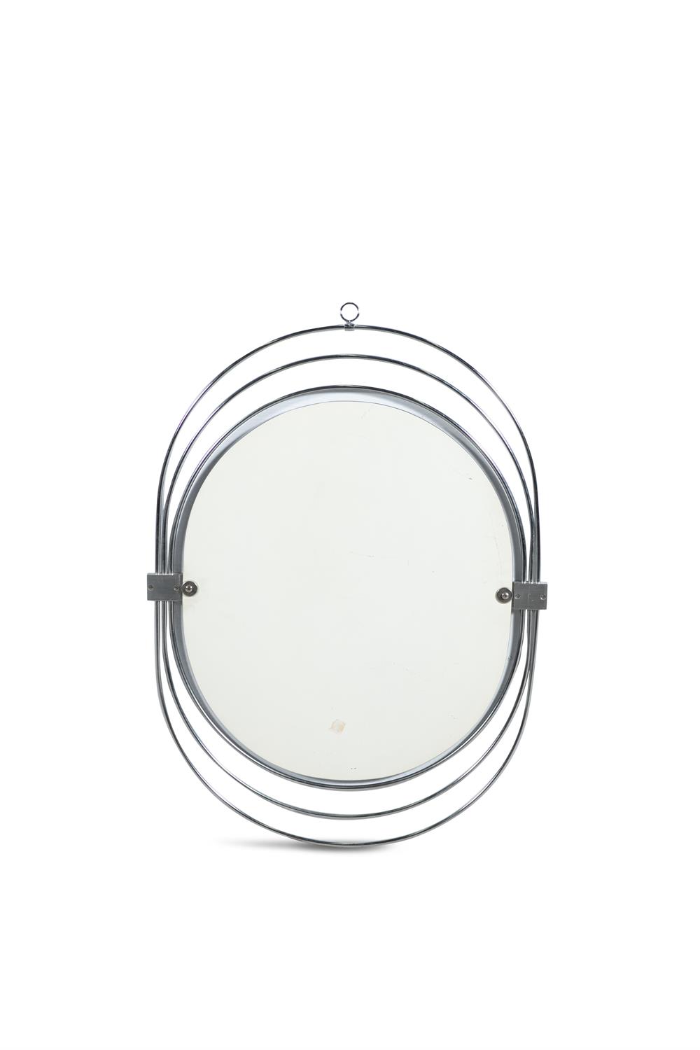 GAETANO SCIOLARI (1927-1994) A chrome and smoked glass mirror by Gaetano Sciolari, Italy c.1970. - Image 2 of 2