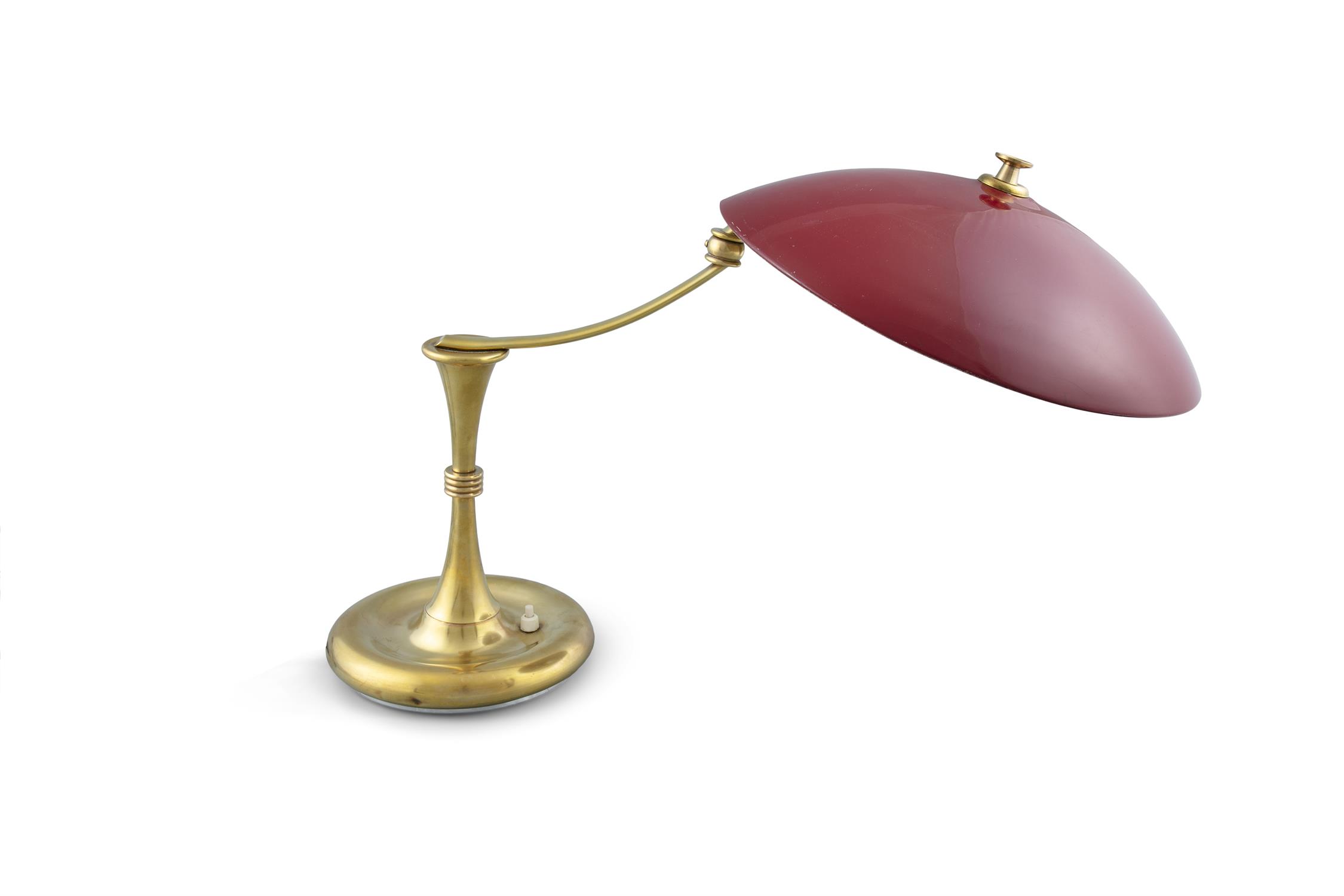LAMP A brass and enamel desk lamp, Italy c.1960. 39cm (h) - Image 2 of 4