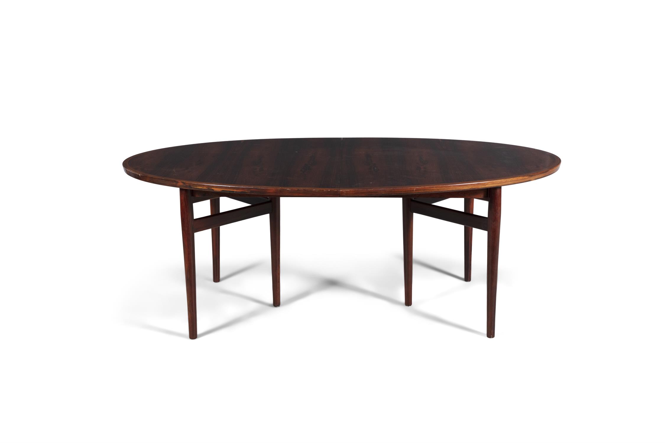 ARNE VODDER (1926-2009) A rosewood 'model 212' extending oval dining table by Arne Vodder, - Image 5 of 6