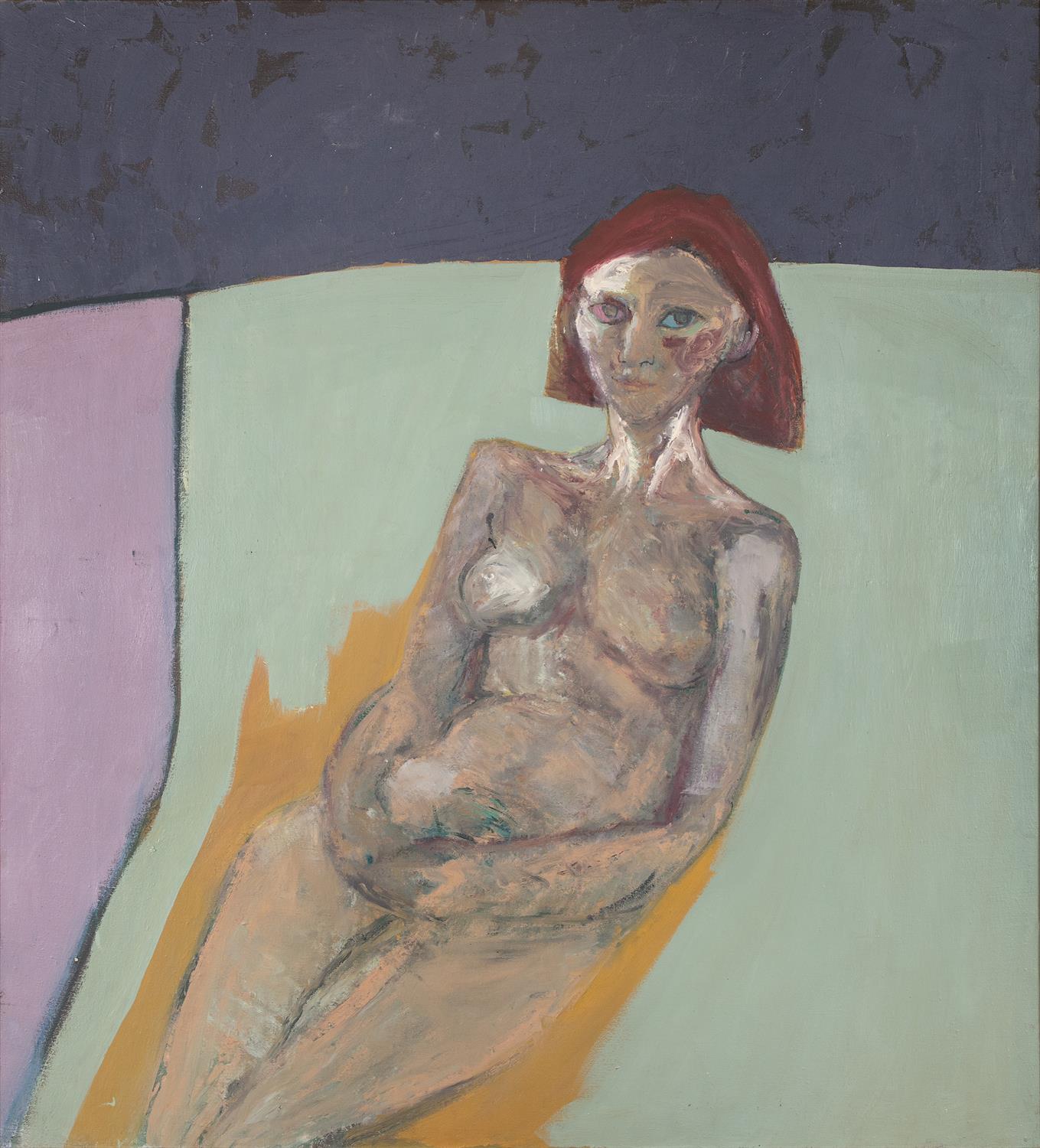BRIAN BOURKE (b.1936) Portrait of a Woman Oil on canvas, 126.5 x 114cm Signed, inscribed and dated
