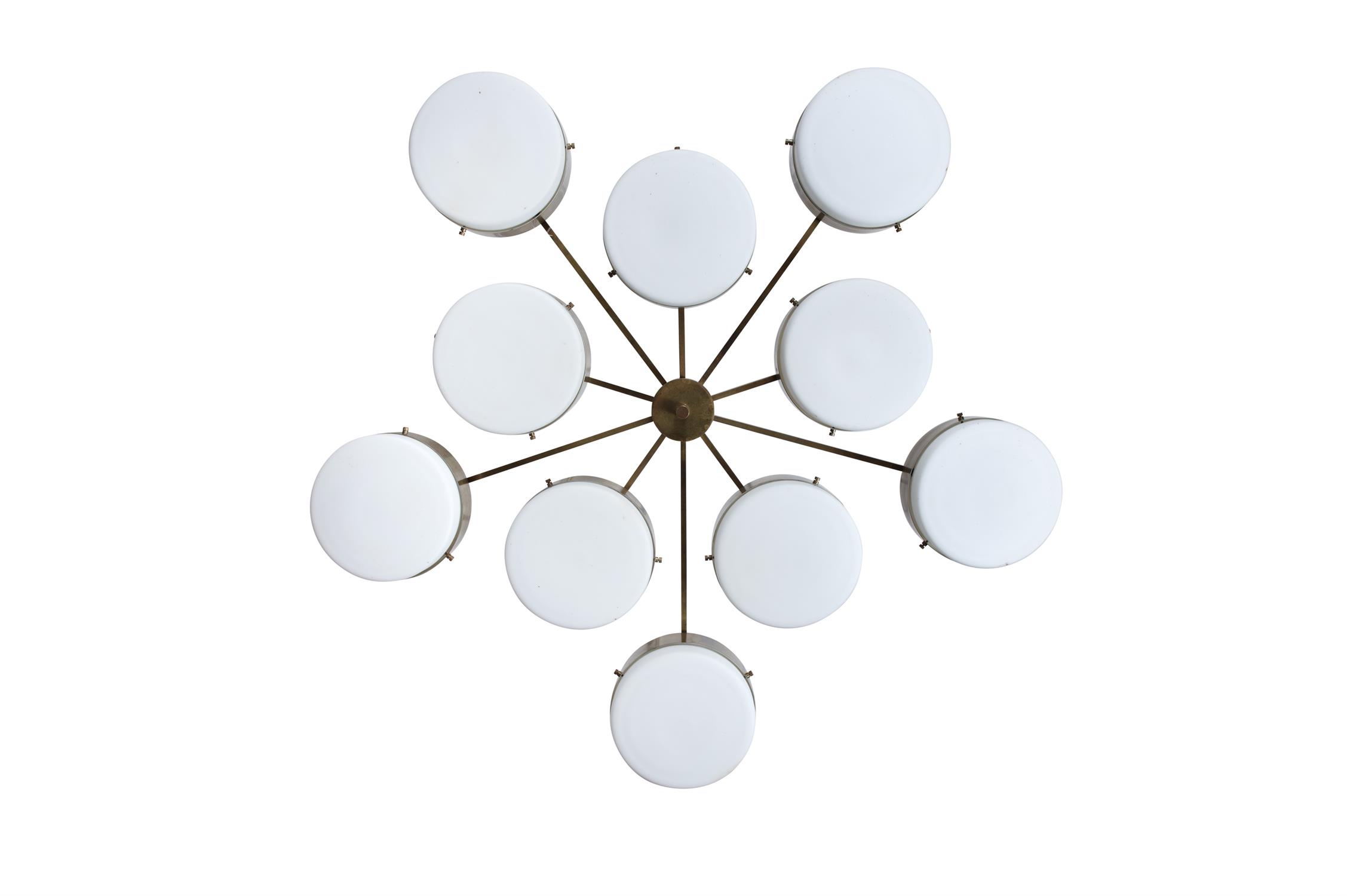 ARREDOLUCE A polished brass ceiling light designed by Angelo Lelli by Arredoluce, - Image 2 of 4