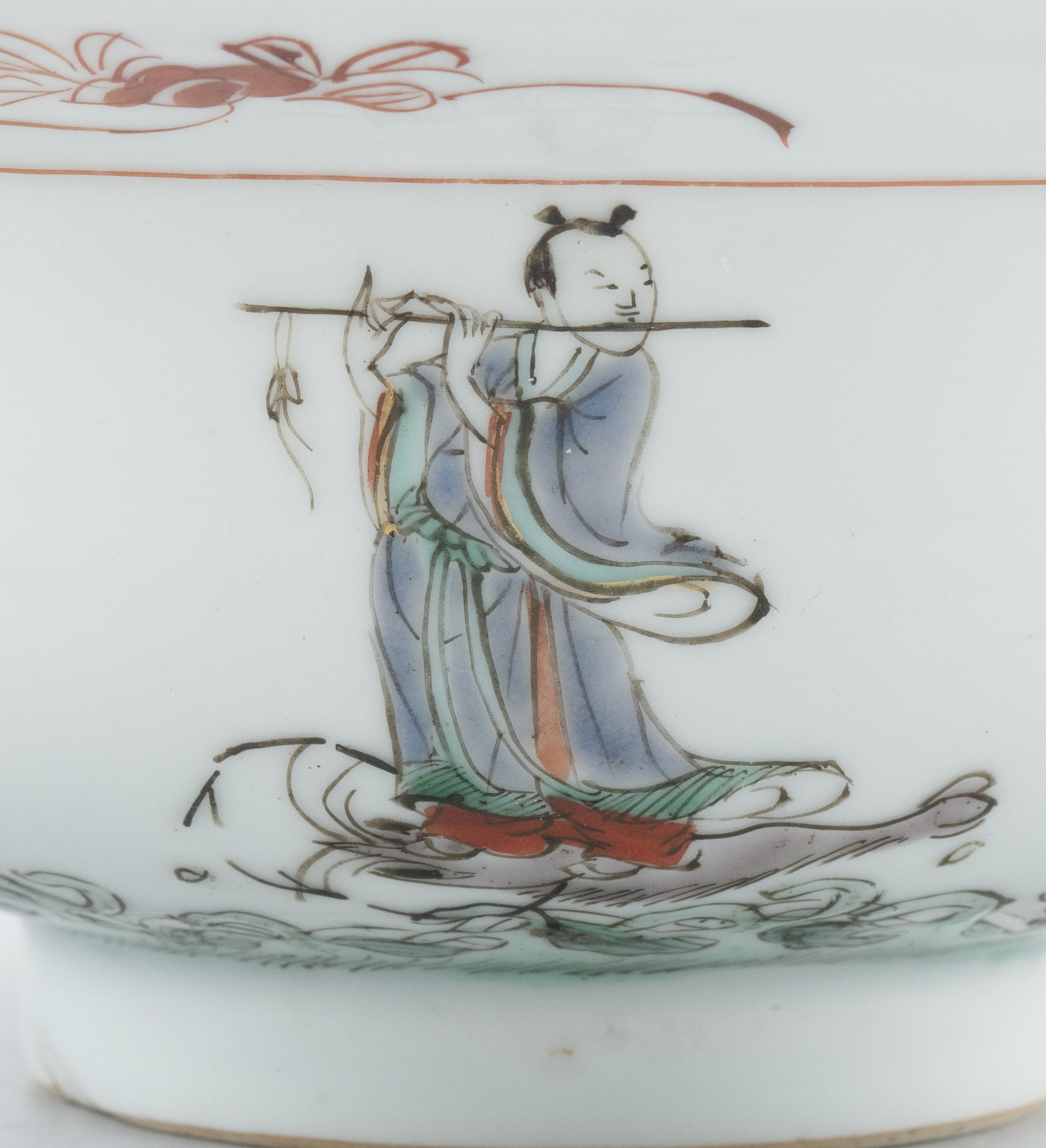 A FAMILLE VERTE 'BOY AND QILIN' PORCELAIN GINGER JAR China, Qing Dynasty, Kangxi period Adorned in - Image 8 of 17