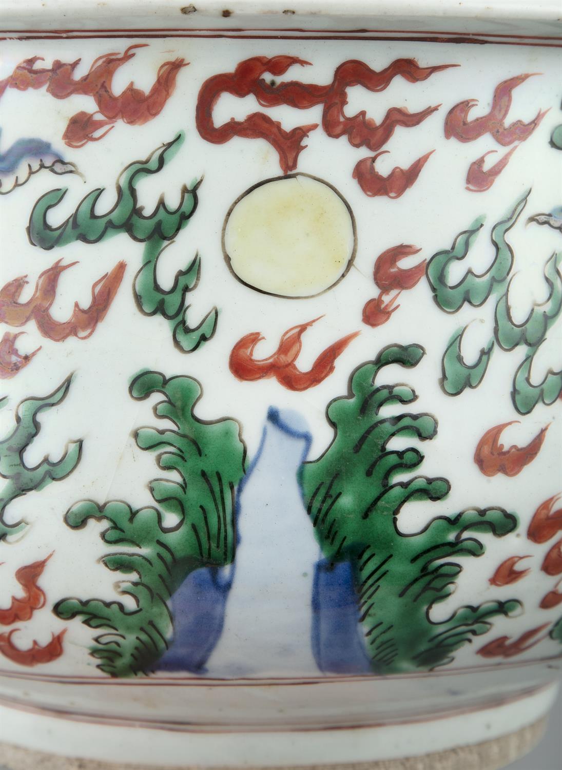 A WUCAI 'DRAGONS' PORCELAIN BOWL China, Qing Dynasty Richly adorned in a five colour palette with t - Image 13 of 13