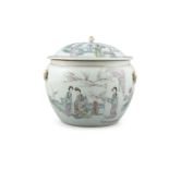 A QIANJIANG PORCELAIN TUREEN, KAMCHENG China, Republican period Adorned in the famille rose