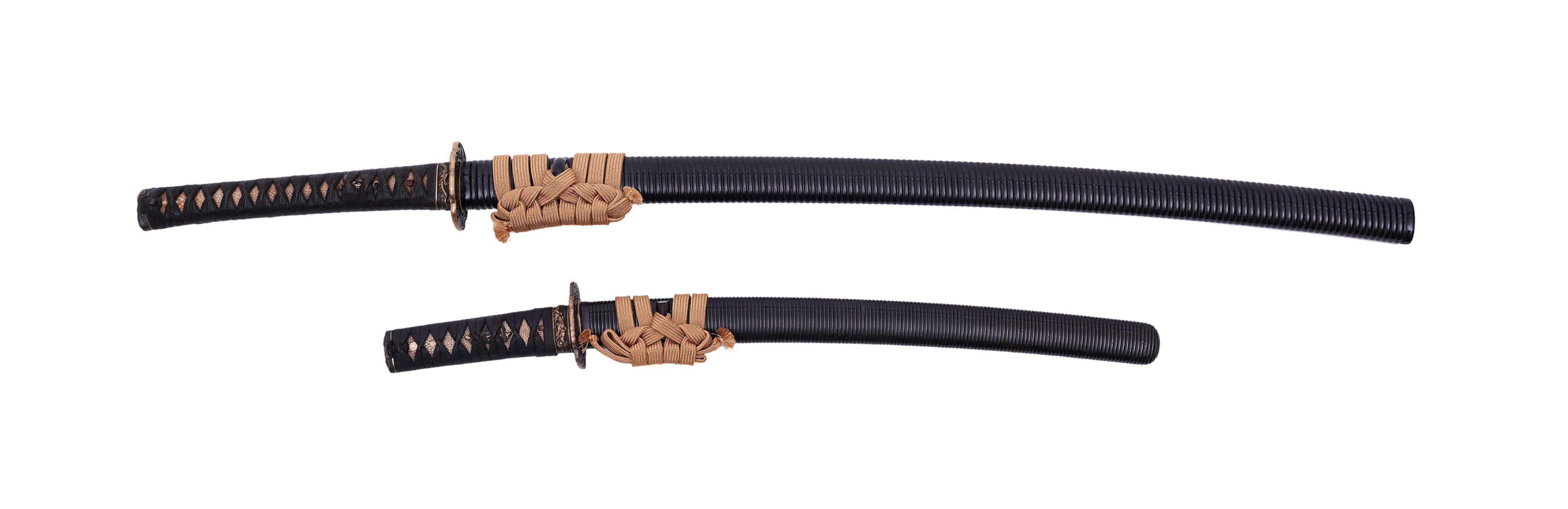 .A PAIR OF SAMURAI SWORDS, DAISHO Japan 1. Description of the katana: The katana is Shinto according - Image 2 of 24