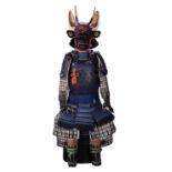 A SAMURAI SUIT OF ARMOUR OF HISHINUI DO TYPE (LACQUERED LEATHER ON IRON PLATES WITH A X LACE) Japan,