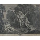 AFTER I. SILVESTRE Apollo and Daphne Engraving, 45.5 x 57cm