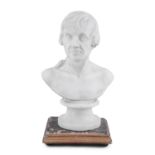 LAURENCE GAHAGAN (1756-1817) Portrait Bust of Lord Nelson White statuary marble, 28cm high Signed