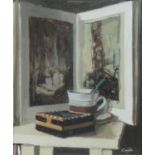 John Coyle RHA (1928-2016) Still Life with Open Book Oil on canvas, 35 x 30cm (14 x 11¾'') Signed