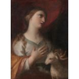 ITALIAN SCHOOL (17TH CENTURY) Saint Agnes of Rome Oil on canvas, 46 x 36cm According to tradition,