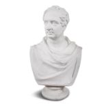 EDWARD A. FOLEY (1814-1874) Portrait Bust of the Actor William Farren (1786-1861) White statuary