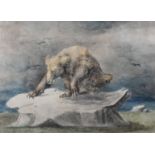 LUCIUS GAHAGAN (1773-1855) The Russian Bear Watercolour, 26 x 36.5cm Signed and dated 1817