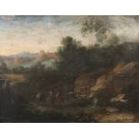 ITALIAN SCHOOL (18TH CENTURY) Landscape with the Flight into Egypt Oil on canvas, 31 x 40cm