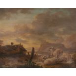 DUTCH SCHOOL (18TH CENTURY) Landscape with Sheep Oil on panel, 29 x 36cm