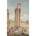 ATTRIBUTED TO WILLIAM PAGE (1794-1872) Roman Ruins Watercolour, 42 x 26cm