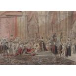 LUCIUS GAHAGAN (1773-1855) Coronation of Bonaparte after the Picture by David Watercolour, 26.5 x