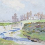 Michael Healy (1873-1941) Co. Dublin Landscape Oil on board, 19 x 25.5cm (7½ x 10'') Provenance: