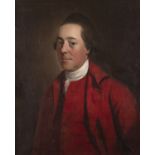 IRISH SCHOOL (LATE 18TH CENTURY) Portrait of a Gentleman in a Red Coat Oil on canvas, 74 x 61cm