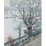 Lilian Lucy Davidson ARHA (1879-1954) The Seine, Paris, Through Trees Watercolour, 40 x 33cm (15¾