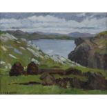 Estella Frances Solomons HRHA (1882-1968) Bogland, Breaghy Head, Co. Donegal Oil on canvasboard,