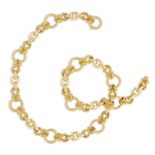 A GOLD NECKLACE, BY HERMÈS, CIRCA 1970 Composed of circular polished gold links interspersed by