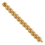 A GOLD BRACELET, BY MICHELETTO, CIRCA 1940 Designed as a series of interlocking polished gold