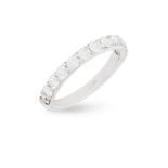 A DIAMOND HALF-ETERNITY RING The frontispiece set with brilliant-cut diamonds weighing