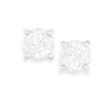 A PAIR OF DIAMOND EARSTUDS Each brilliant-cut diamond weighing approximately 0.