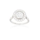 A SINGLE-STONE DIAMOND RING The central brilliant-cut diamond weighing approximately 0.80ct,