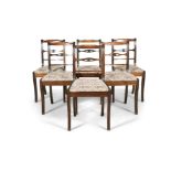 ***PLEASE NOTE DESCRIPTION SHOULD READ*** A SET OF SIX REGENCY STYLE BEECHWOOD DINING CHAIRS ,