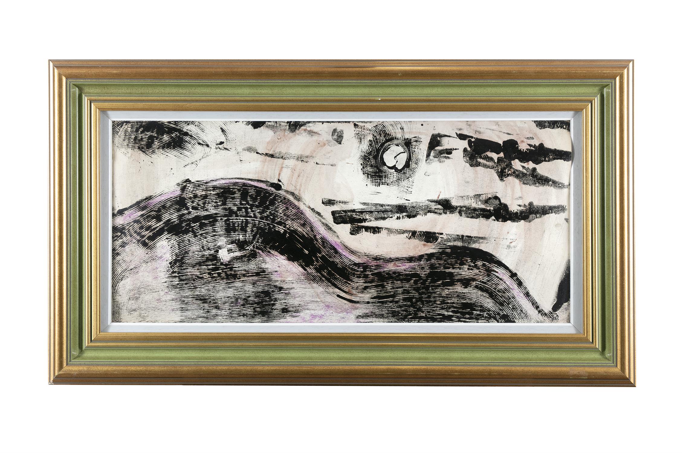 Gerard Dillon (1916-1971) Landscape and Sun Monotype, 29 x 67cm (11½ x 26½") Signed with initials - Image 2 of 5