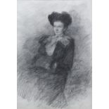 John Butler Yeats (1839-1922) Portrait of a Young Fashionable Lady Seated Pencil, 35 x 24.