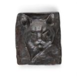 Melanie Le Brocquy HRHA (1919-2018) Cat Bronze, 17 x 14.5cm (6¾ x 5¾'') Signed and numbered 3/6