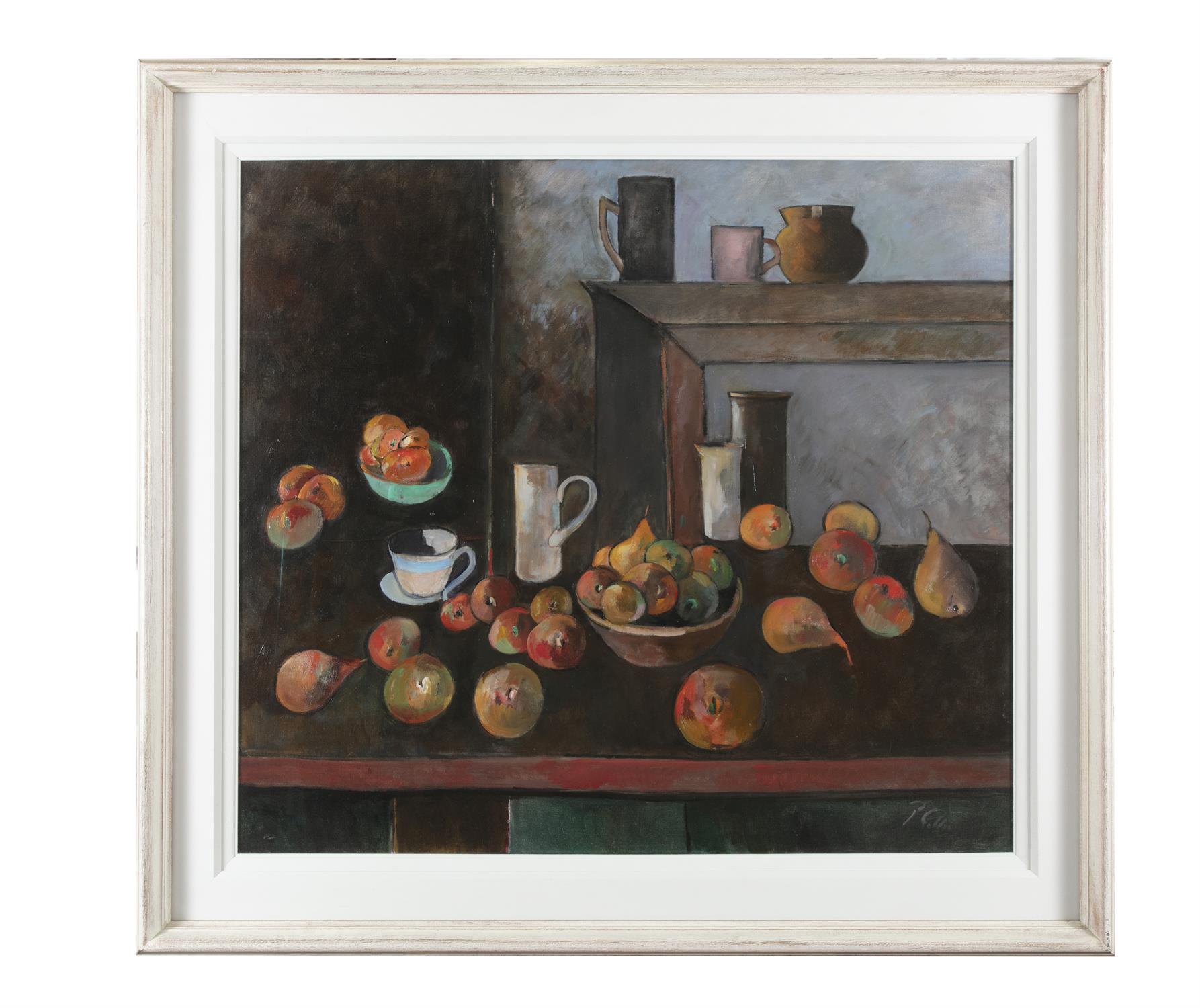 Peter Collis RHA (1929-2012) Fruit in front of Mantle Oil on canvas, 81 x 91cm (31¾ x - Image 2 of 5