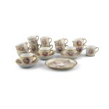 ***PLEASE NOTE THERE ARE ONLY 8 TEA CUPS AND 2 SAUCERS IN THIS LOT*** A COALPORT PART TEA SET, C.