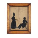 AUGUSTE EDOUART (FRENCH 1789-1861) Dr and Mrs MacArthur of Dublin 1833 Silhouette on paper with