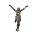 A BRONZE CORPUS CHRISTI, 18TH CENTURY, modelled as Christ on the cross, arms outstretched, 18.
