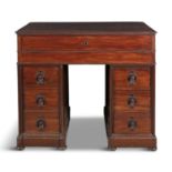 AN UNUSUAL WILLIAM IV MAHOGANY WASH STAND, of rectangular form, with hinged lift top,
