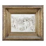 CONTINENTAL SCHOOL, 19TH CENTURY A procession of putti with garlands Carrara marble carved in