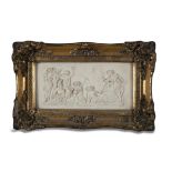 FERDINAND BARBEDIENNE (1810-1892) Diana Hunting Relief panel, 30 x 40cm Signed lower right