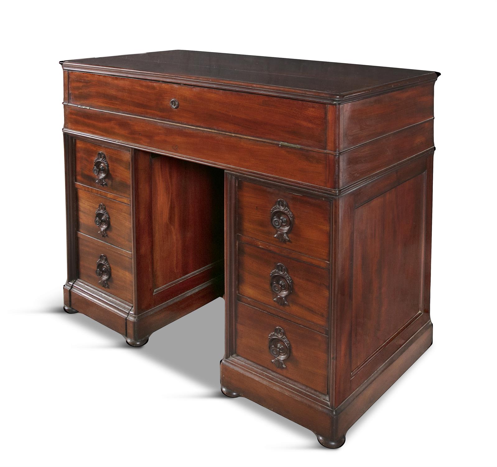 AN UNUSUAL WILLIAM IV MAHOGANY WASH STAND, of rectangular form, with hinged lift top, - Image 2 of 4