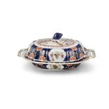 A MASON’S IRONSTONE OVAL TUREEN AND COVER, 19TH CENTURY, decorated in the traditional Imari palette