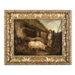GEORGE MORLAND (1763-1804) The Swineherd (1792) Oil on panel, 35 x 46cm Signed with initials and