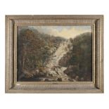 19TH CENTURY Waterfall Scene Oil on canvas, 44 x 81cm